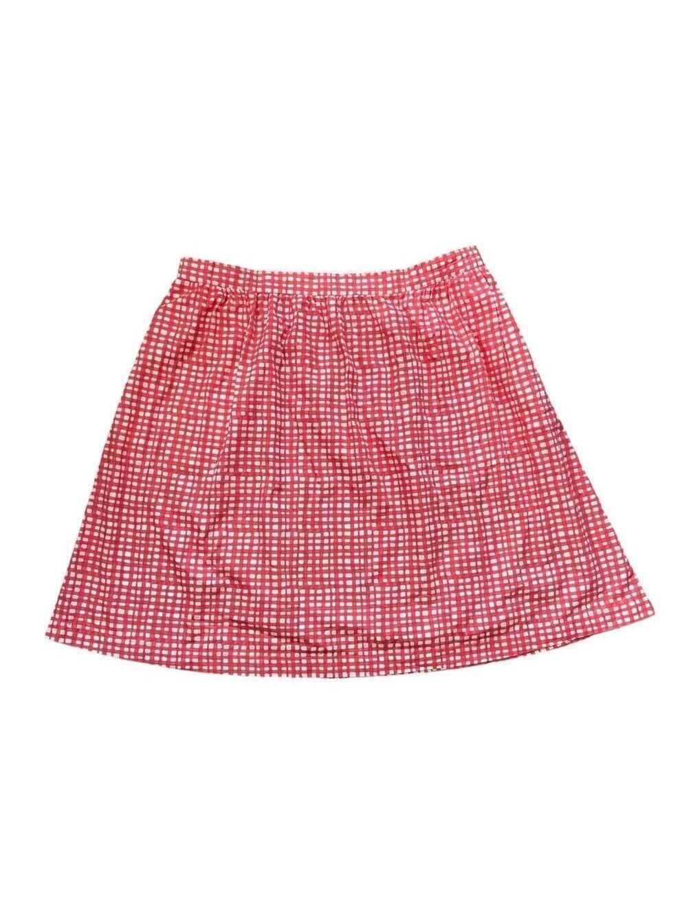 TOMMY HILFIGER Red Check A-Line Skirt Large